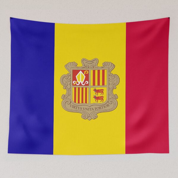 Item preview, Flag of Andorra designed and sold by PatsIsland.