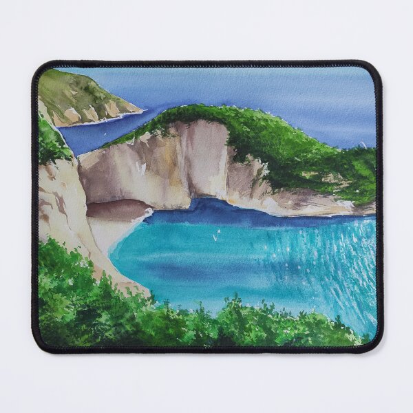 Item preview, Seascape watercolor. Greece, Zakynthos island designed and sold by colorful  art.
