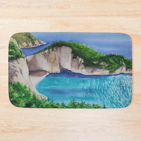Item preview, Seascape watercolor. Greece, Zakynthos island designed and sold by colorful  art.