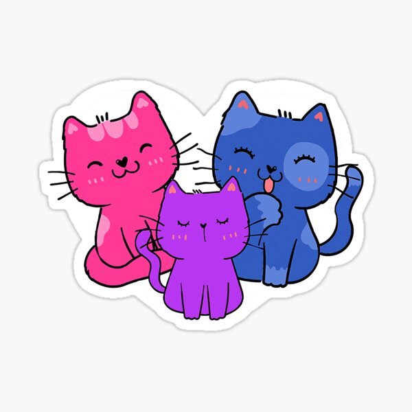 “Bisexual Cats Bisexual Pride National” Sticker for Sale by Jordan2617