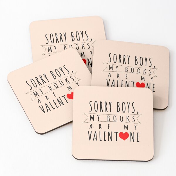 Item preview, "Sorry Boys, My Books Are My Valentine"- Valentine's Day Gift For Booklovers designed and sold by The Bookworm Store.