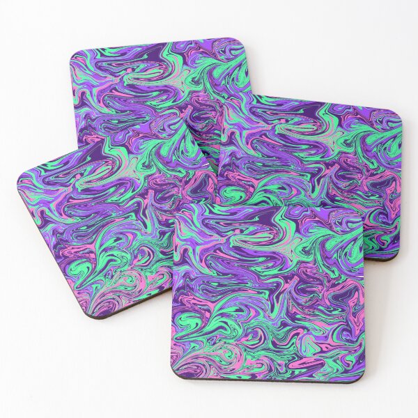 Item preview, Blue, Purple, Green Neon Chrome Metallic Holographic Pattern 2 designed and sold by PrettyPage.