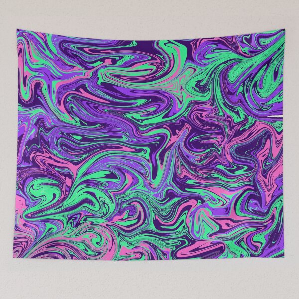 Item preview, Blue, Purple, Green Neon Chrome Metallic Holographic Pattern 2 designed and sold by PrettyPage.