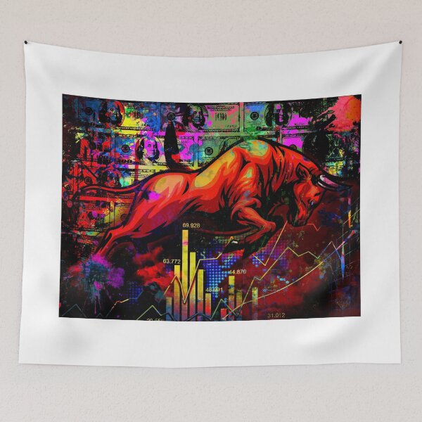 Item preview, Wall Street Bull Pop Art Trader Motivation Stock Market designed and sold by SuccessHunters.