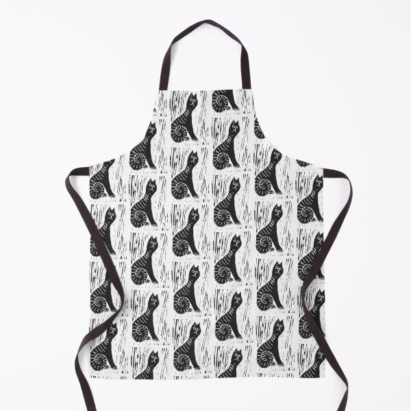 Item preview, lino print cat designed and sold by BigAndBug.
