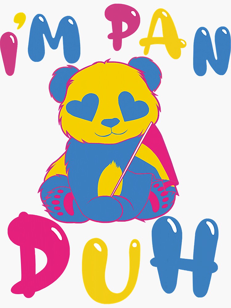 Im Pan Duh Panda Pansexual Pride Sticker For Sale By Cindyweb06 Redbubble