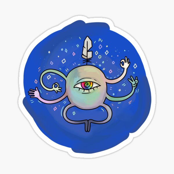 Pea is meditating Sticker