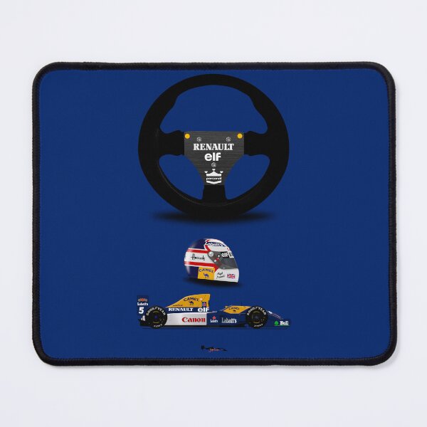 Item preview, Nigel Mansell FW14B - Steering wheel, helmet and car print designed and sold by JageOwen.