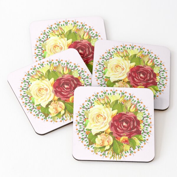 Item preview, Bunch of Roses with Green Leaves Pattern Background designed and sold by Bennymp.
