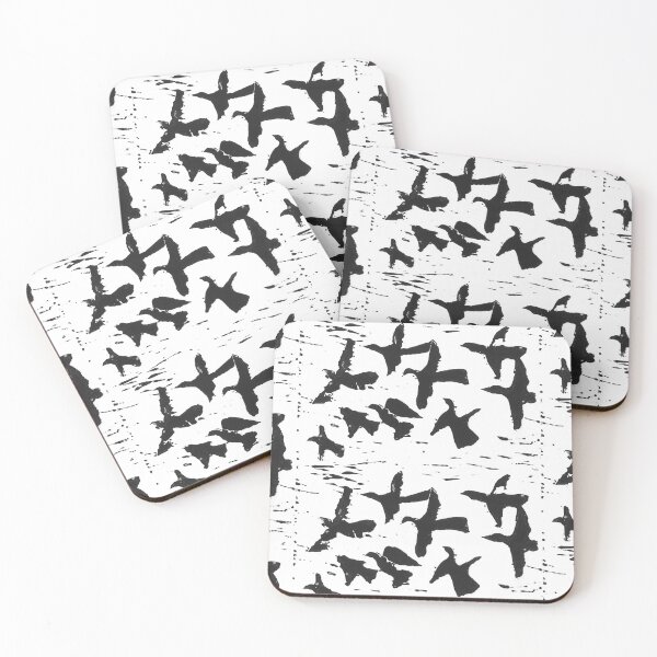 Item preview, lino print bird designed and sold by BigAndBug.