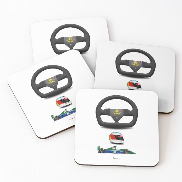 Item preview, Jordan 191 - Steering wheel, helmet and car print (white) designed and sold by JageOwen.