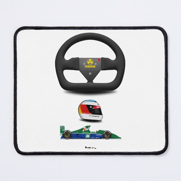 Item preview, Jordan 191 - Steering wheel, helmet and car print (white) designed and sold by JageOwen.