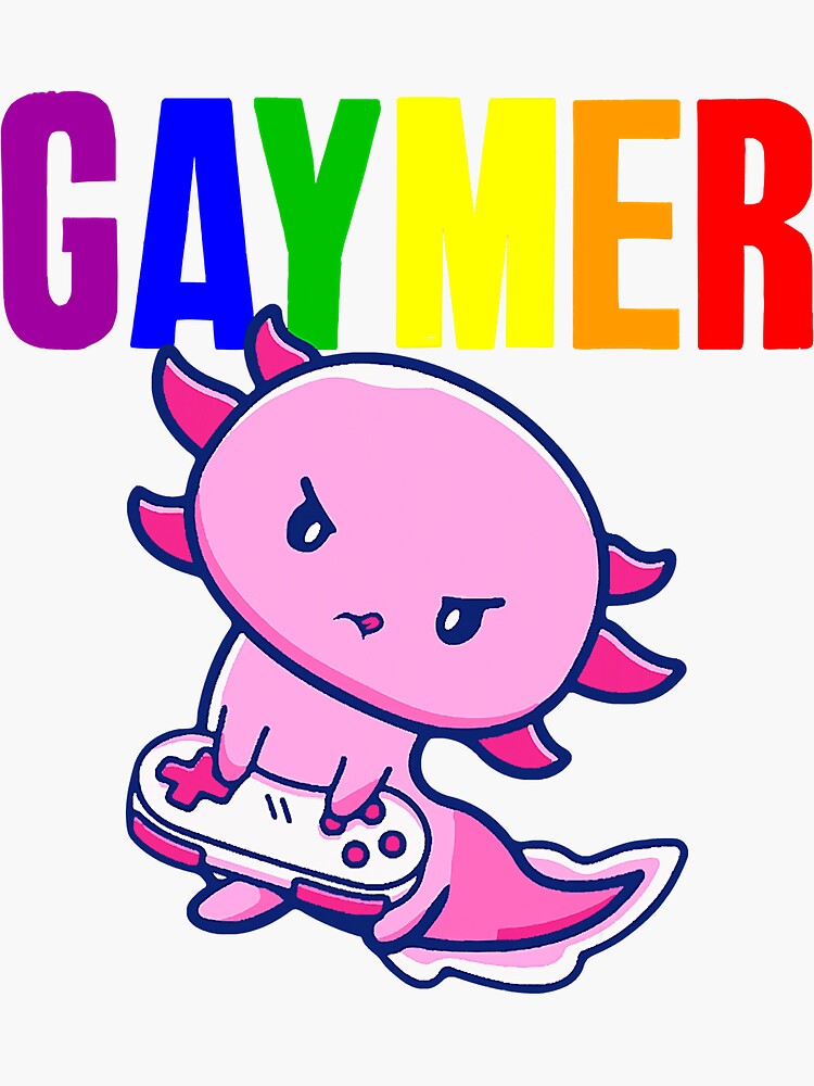 Gaming Axolotl Gaymer Gay Pride Lgbtq Sticker For Sale By Voddaly15 Redbubble 3528