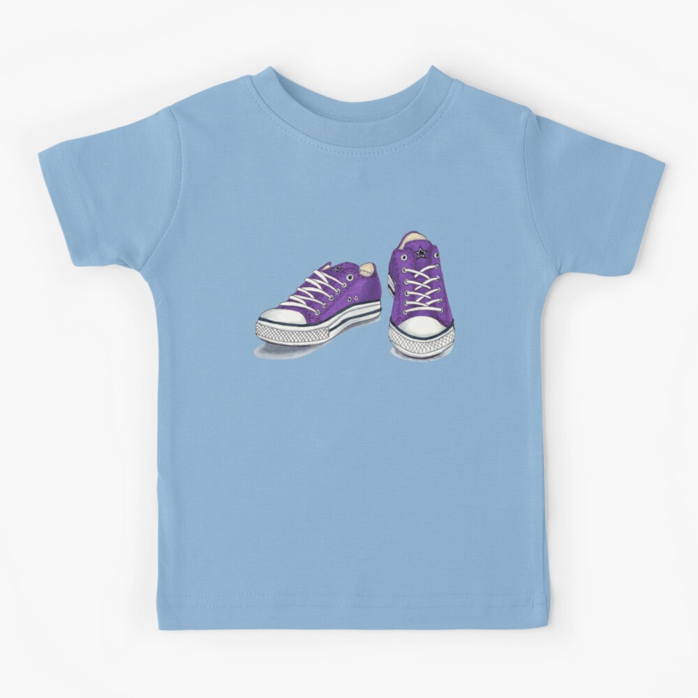 Converse t hot sale shirt kids purple