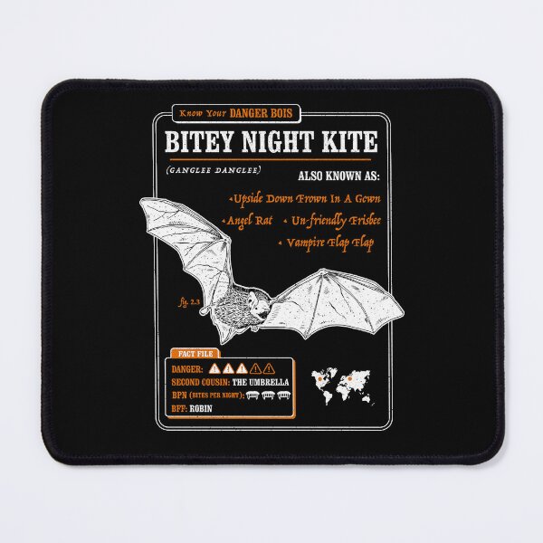 Item preview, Funny Bat Fact File - Bitey Night Kite designed and sold by Yipptee Shirts.
