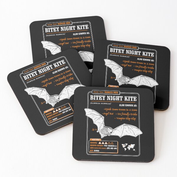 Item preview, Funny Bat Fact File - Bitey Night Kite designed and sold by Yipptee Shirts.
