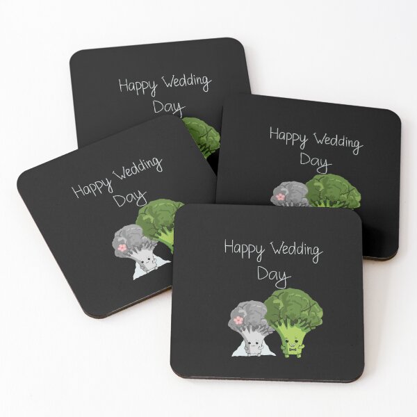Item preview, Happy Wedding Day Cute Broccoli  designed and sold by BigFatMistake.