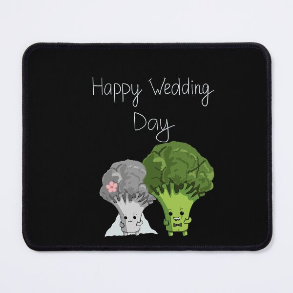 Item preview, Happy Wedding Day Cute Broccoli designed and sold by BigFatMistake.