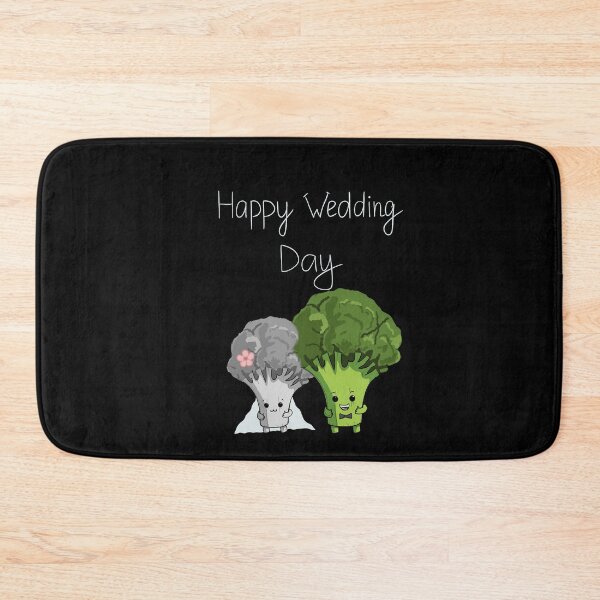 Item preview, Happy Wedding Day Cute Broccoli  designed and sold by BigFatMistake.