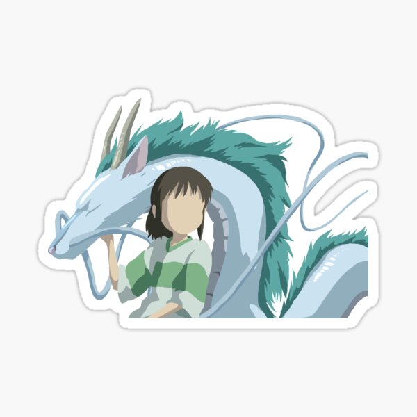 Minimalistic Spirited Away Chihiro and Haku Sticker