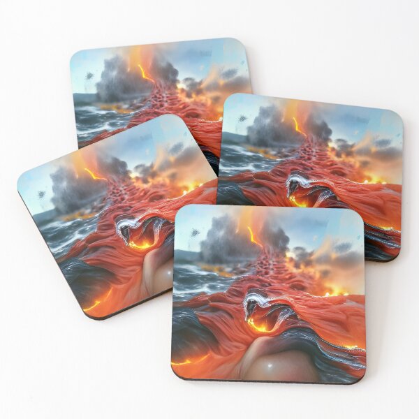 Item preview, AI Generated Art, Lava Tidal Wave  designed and sold by ACC .