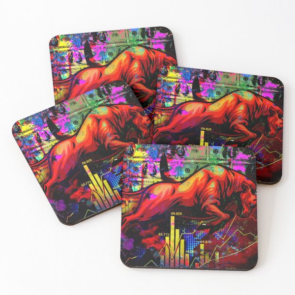 Item preview, Wall Street Bull Pop Art Trader Motivation Stock Market designed and sold by SuccessHunters.