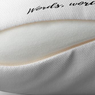 Alternate view of What do you read? Words, words, words Throw Pillow