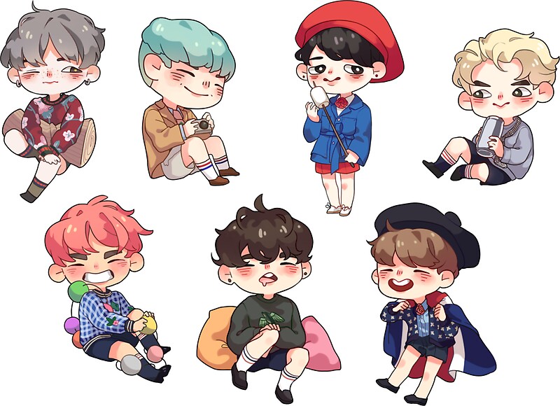 Bts Members: Stickers | Redbubble