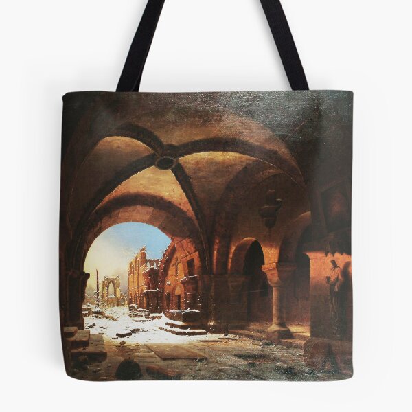 Item preview, Sunset upon Walkenried Cloisters Das Kloster Walkenried bei Sonnenuntergang - Carl Georg Adolph Hasenpflug  designed and sold by Vintage Designs +.