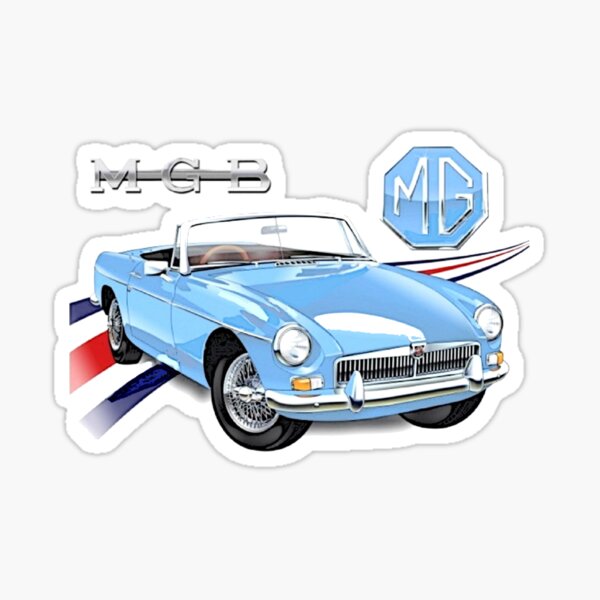 MGB style vintage argent Steering Lock Autocollant Decal Gloss feuilleté