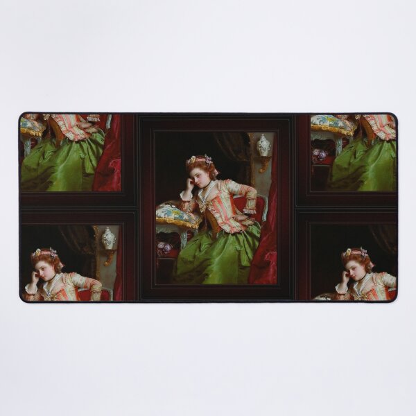 A Pensive Moment by Gustave Jacquet Remastered Xzendor7 Fine Art Old Masters Reproductions Desk Mat