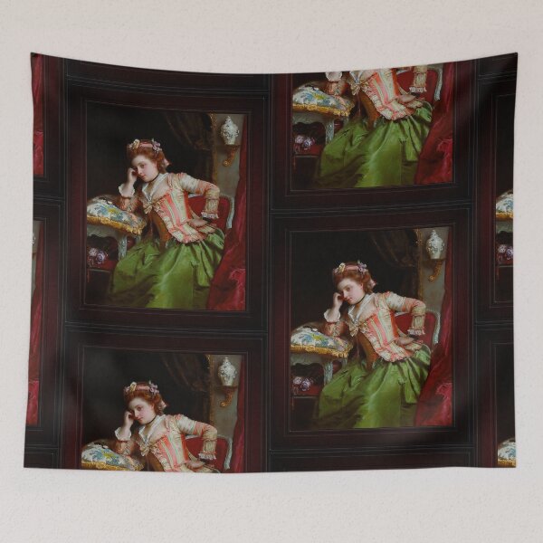 Item preview, A Pensive Moment by Gustave Jacquet Remastered Xzendor7 Fine Art Old Masters Reproductions designed and sold by Xzendor7 Digital Art Creations.