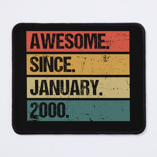 Item preview, 22th Birthday Gift: Awesome Since January 2000, Retro 2000 January birthday designed and sold by AMINE  ★★★★★.