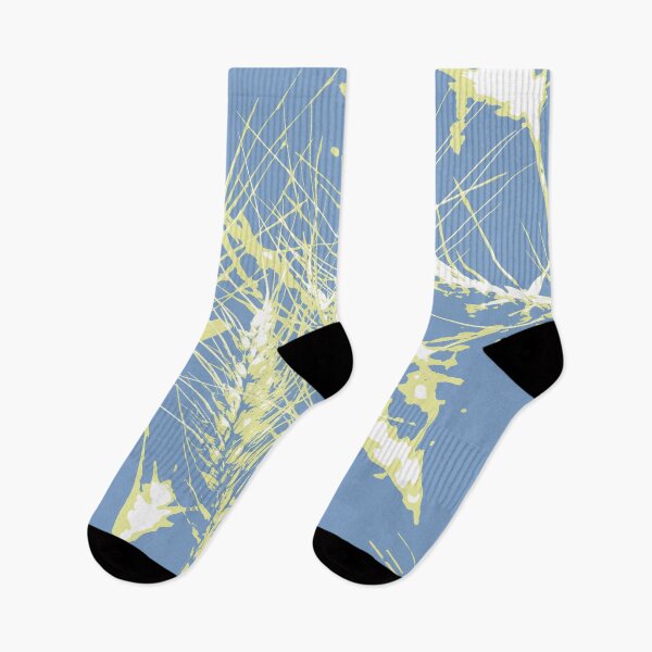 Item preview,  Minimal Abstract Botanical wild Grass in blue and yellow designed and sold by jeanyun48.