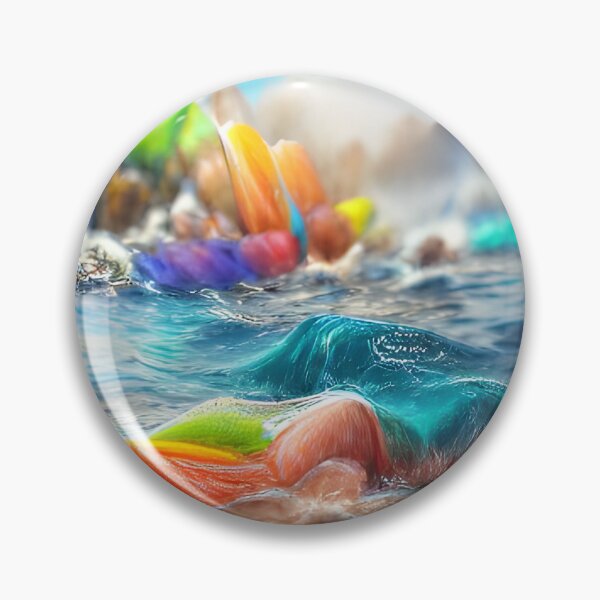 Item preview, AI Generated Art, Ocean Colourful Pencil Sketch designed and sold by ACC .