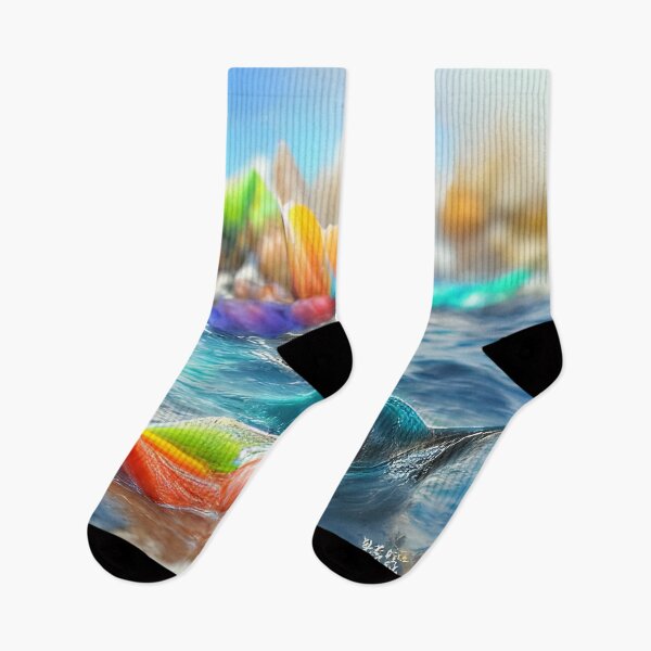 Item preview, AI Generated Art, Ocean Colourful Pencil Sketch designed and sold by ACC .