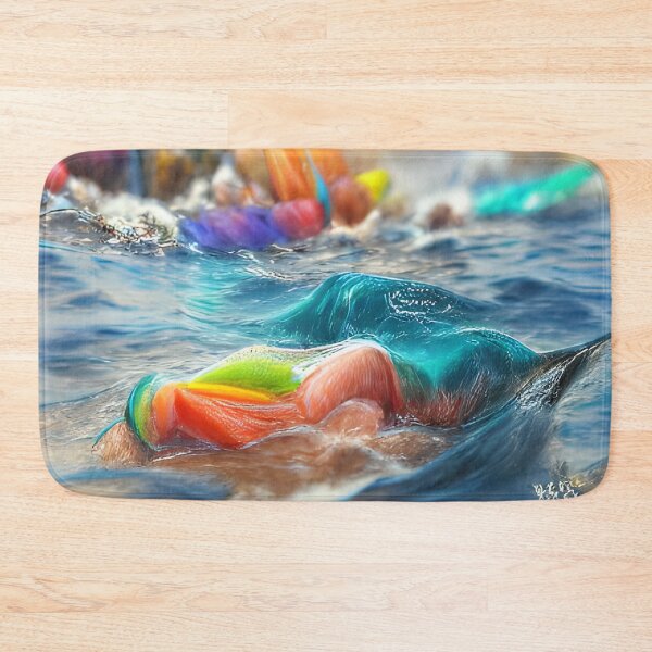 Item preview, AI Generated Art, Ocean Colourful Pencil Sketch designed and sold by ACC .
