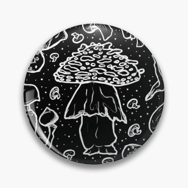 Aperçu de l'œuvre Croquis de champignons Version noire | Botanique Plantes Science Gothique Gothique créée et vendue par SugaredTea.