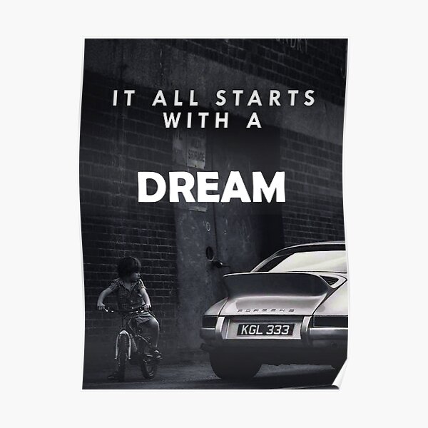 It All Starts With A Dream Motivational Quote Poster