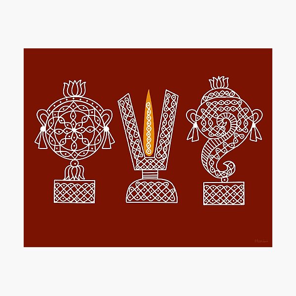 Lord Vishnu Shanku Chakra Namam Inspired Silver Filigree | 10.5 x 2.5 x 5.5  Inches – Lepakshi