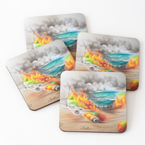 Item preview, AI Generated Art, Ocean Fire  designed and sold by ACC .