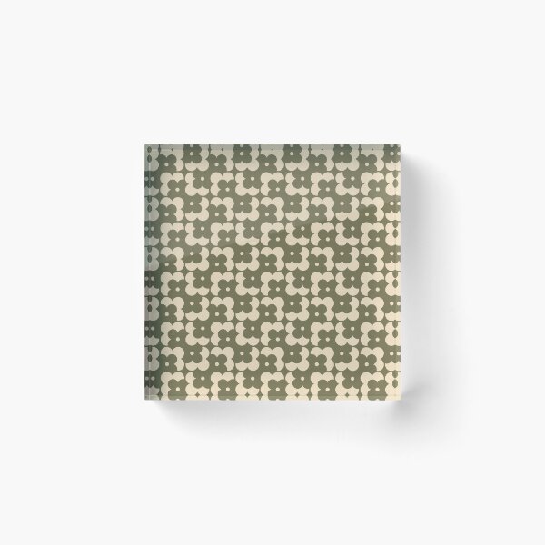 Item preview, Blomma, Green Retro Flower Pattern in Retro Color Style designed and sold by BesanoStyle.