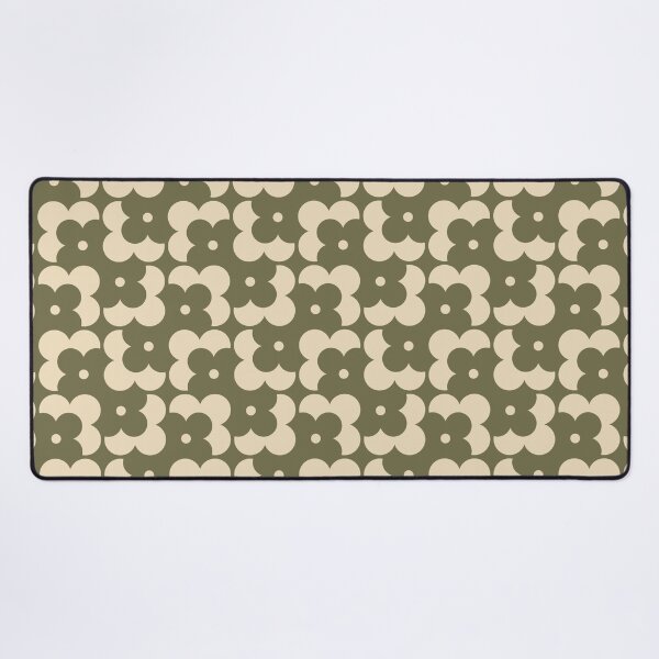 Item preview, Blomma, Green Retro Flower Pattern in Retro Color Style designed and sold by BesanoStyle.