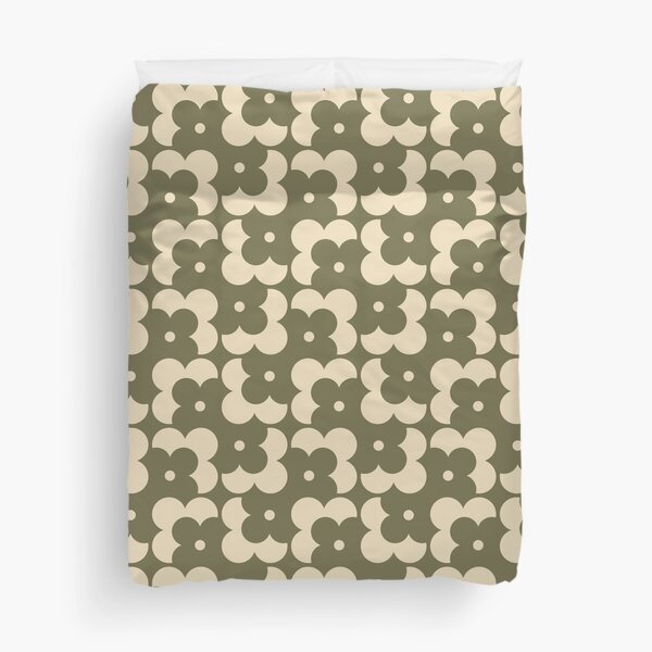 Item preview, Blomma, Green Retro Flower Pattern in Retro Color Style designed and sold by BesanoStyle.