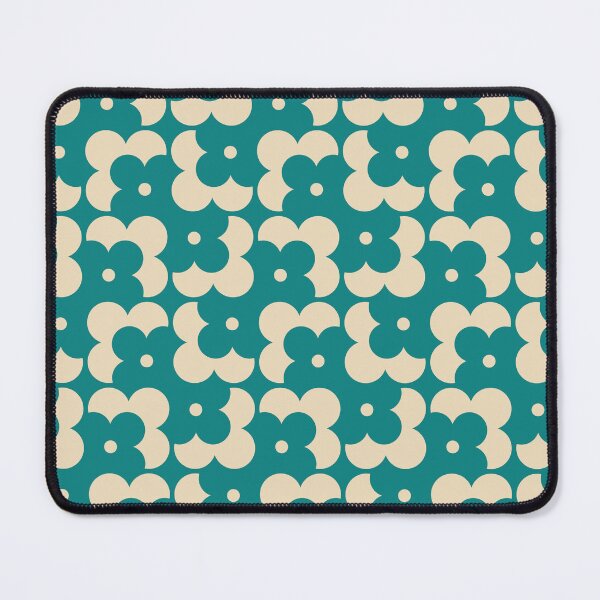 Item preview, Blomma, Cyan Retro Flower Pattern in Retro Color Style designed and sold by BesanoStyle.