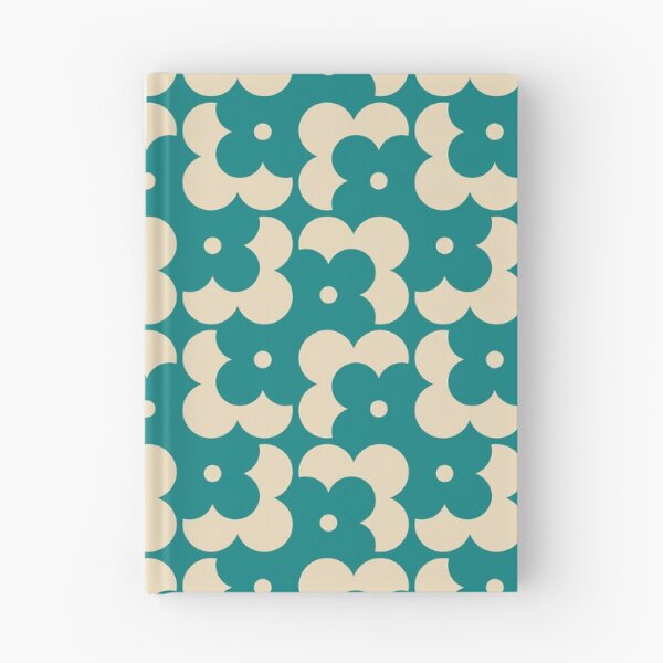Item preview, Blomma, Cyan Retro Flower Pattern in Retro Color Style designed and sold by BesanoStyle.