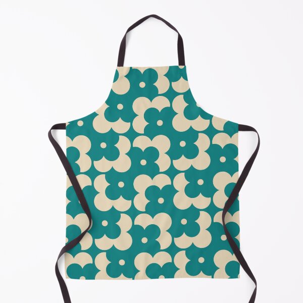 Item preview, Blomma, Cyan Retro Flower Pattern in Retro Color Style designed and sold by BesanoStyle.