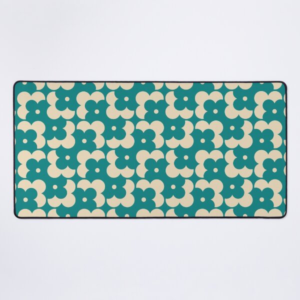 Item preview, Blomma, Cyan Retro Flower Pattern in Retro Color Style designed and sold by BesanoStyle.