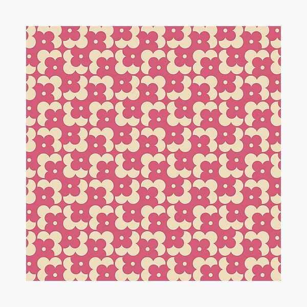 Item preview, Blomma, Pink Retro Flower Pattern in Retro Color Style designed and sold by BesanoStyle.