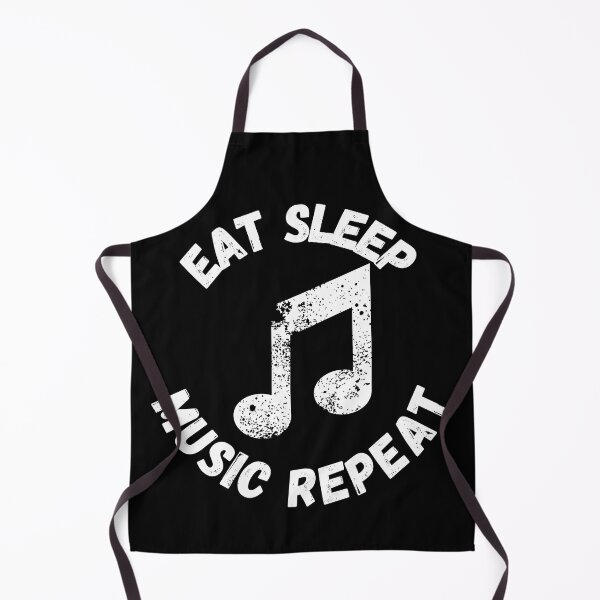 Item preview, Eat Sleep Music Repeat Quaver Distressed Grunge Effect In Black designed and sold by LuckyKermit.
